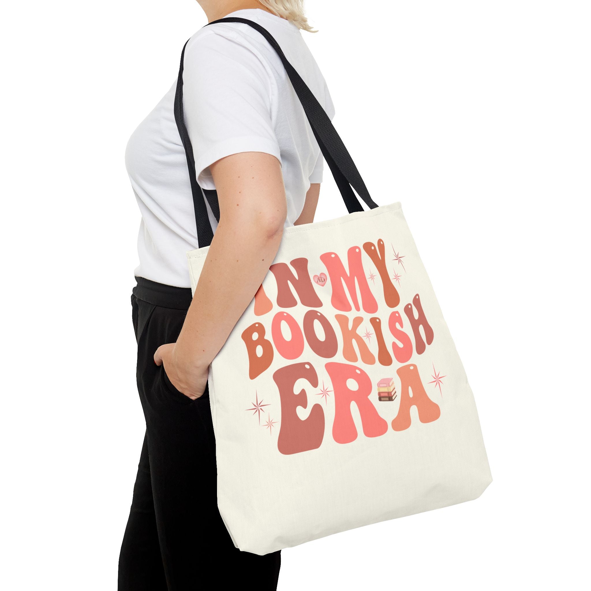 In My Bookish Era Retro Polyester Tote - Image 24