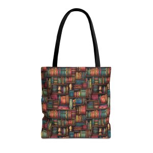 Alternative view of Vintage Bookshelf Polyester Tote Bag