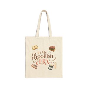 In My Bookish Era Literary Cotton Canvas Tote