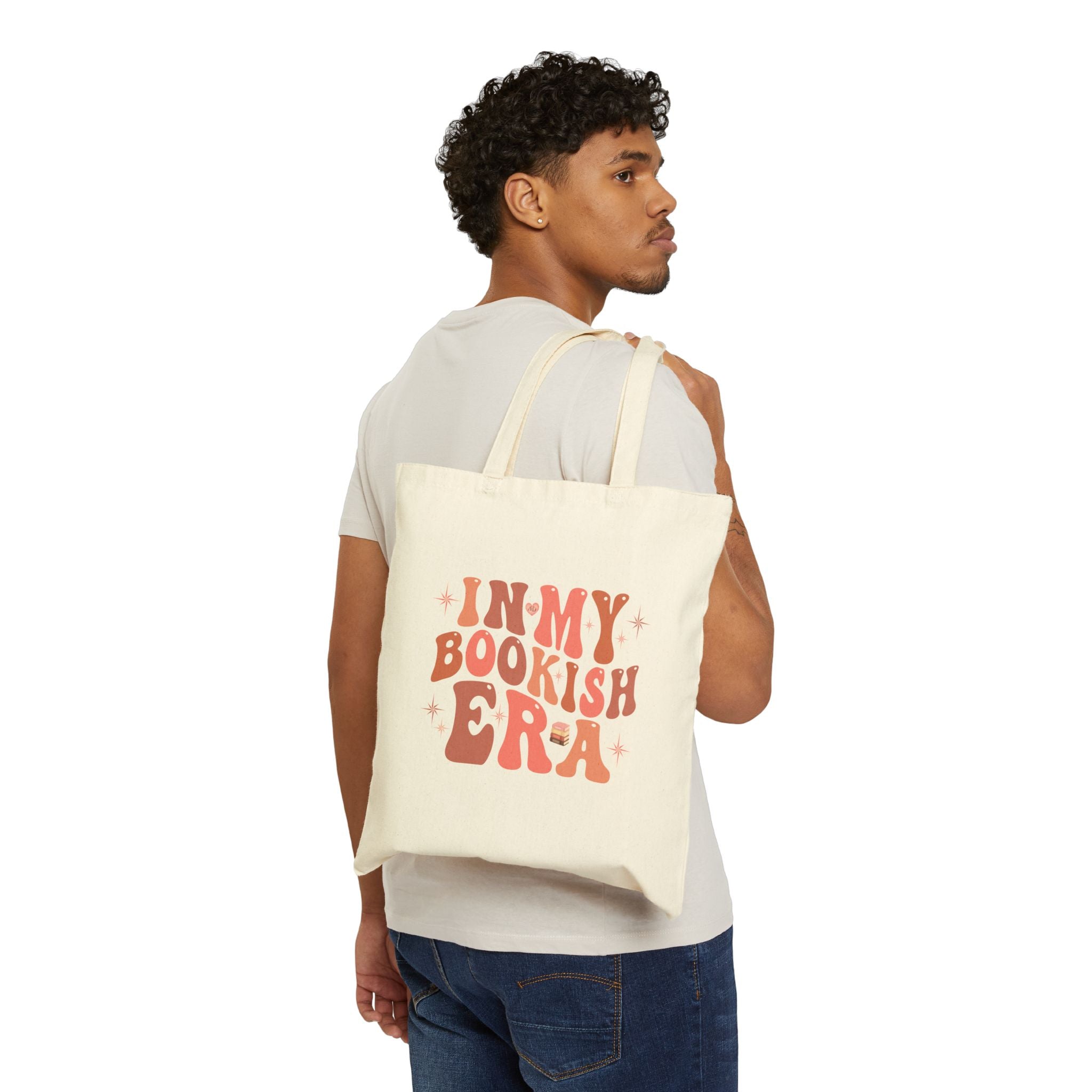 In My Bookish Era Retro Cotton Canvas Tote - Image 3