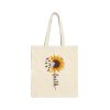 Faith Sunflower Cotton Canvas Tote Bag