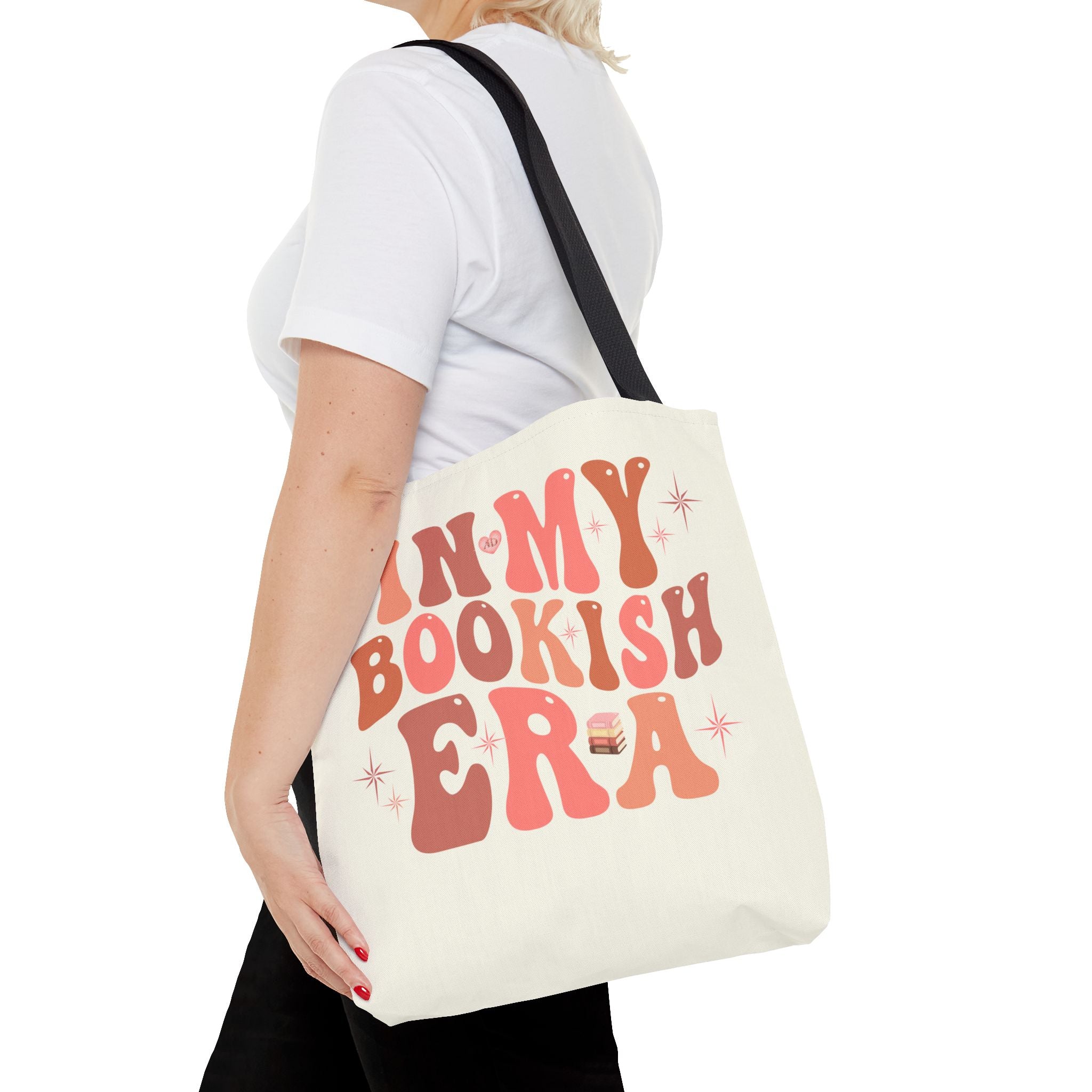 In My Bookish Era Retro Polyester Tote - Image 21
