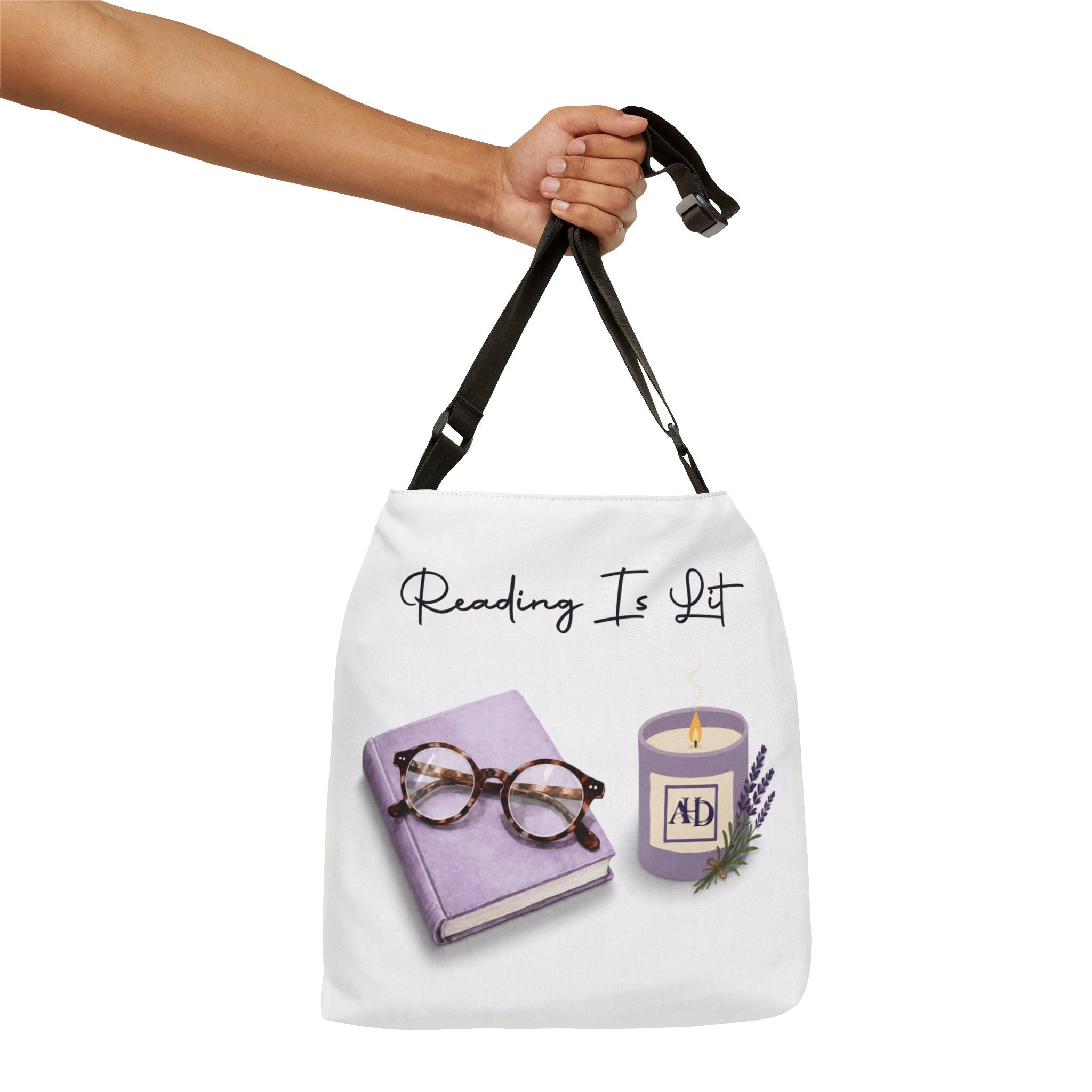 Reading Is Lit Adjustable Tote Bag - Image 5