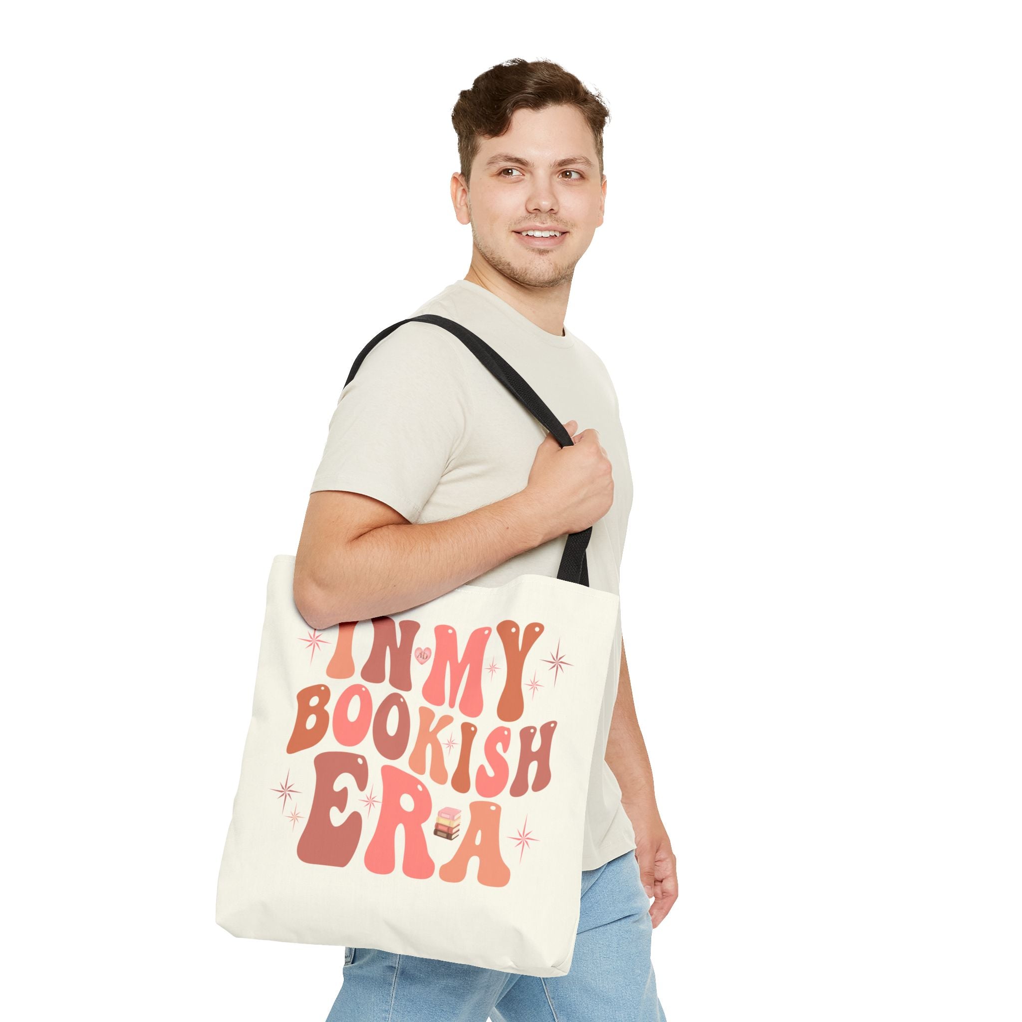 In My Bookish Era Retro Polyester Tote - Image 23