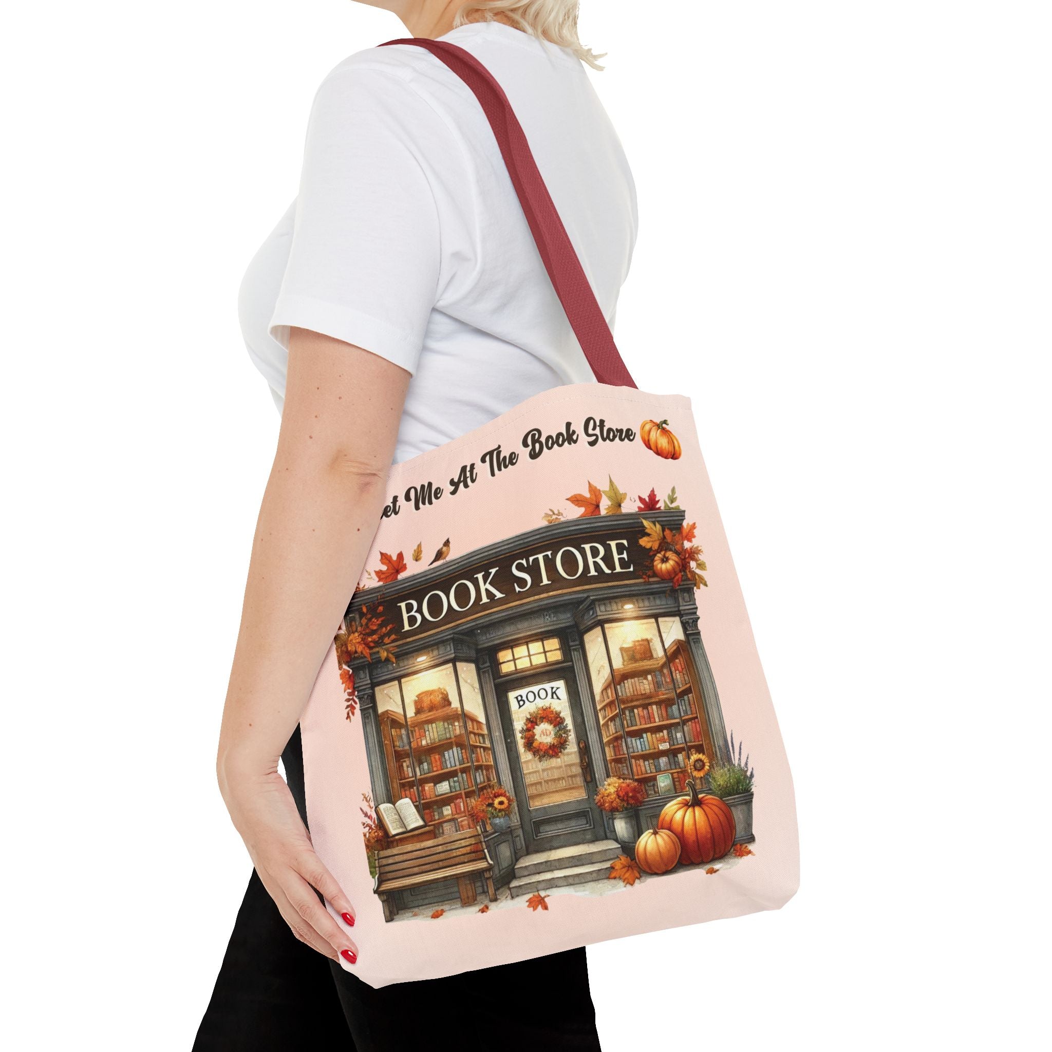 Meet Me at the Book Store Autumn Tote Bag - Image 30
