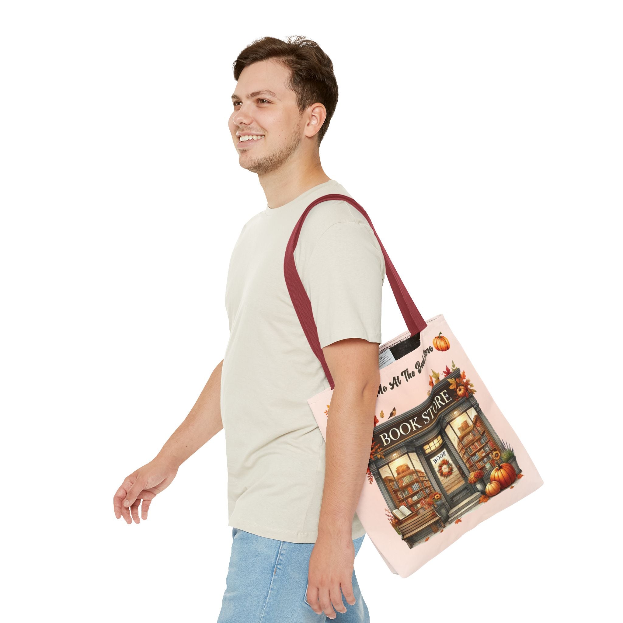 Meet Me at the Book Store Autumn Tote Bag - Image 29