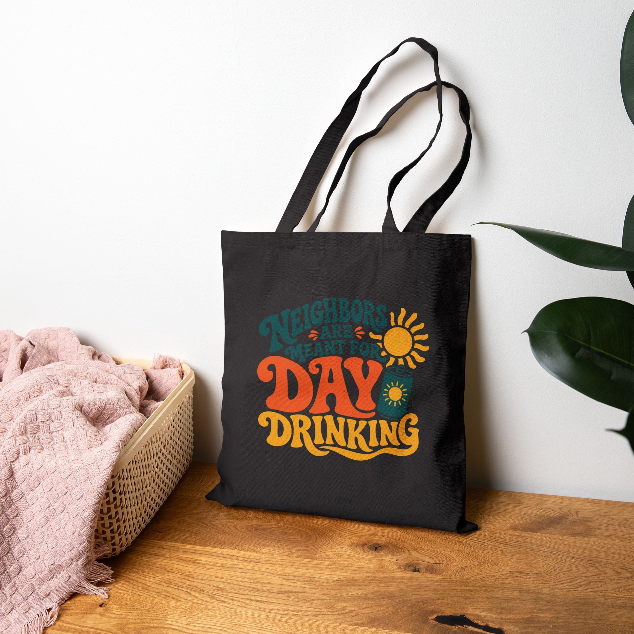 Fleming Island | Neighbors Are Meant for Day Drinking Canvas Tote | Clay County Collection - Image 12