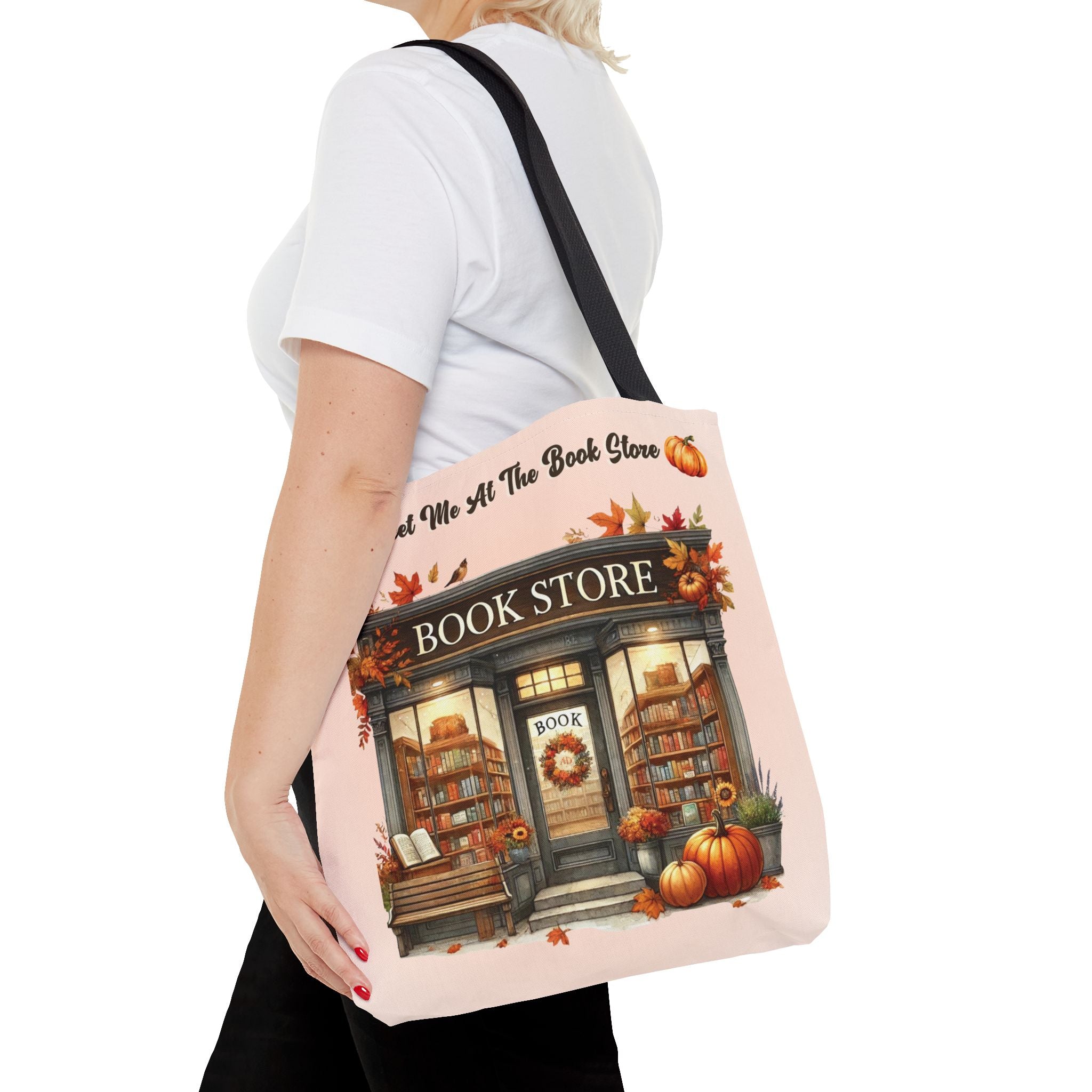 Meet Me at the Book Store Autumn Tote Bag - Image 21