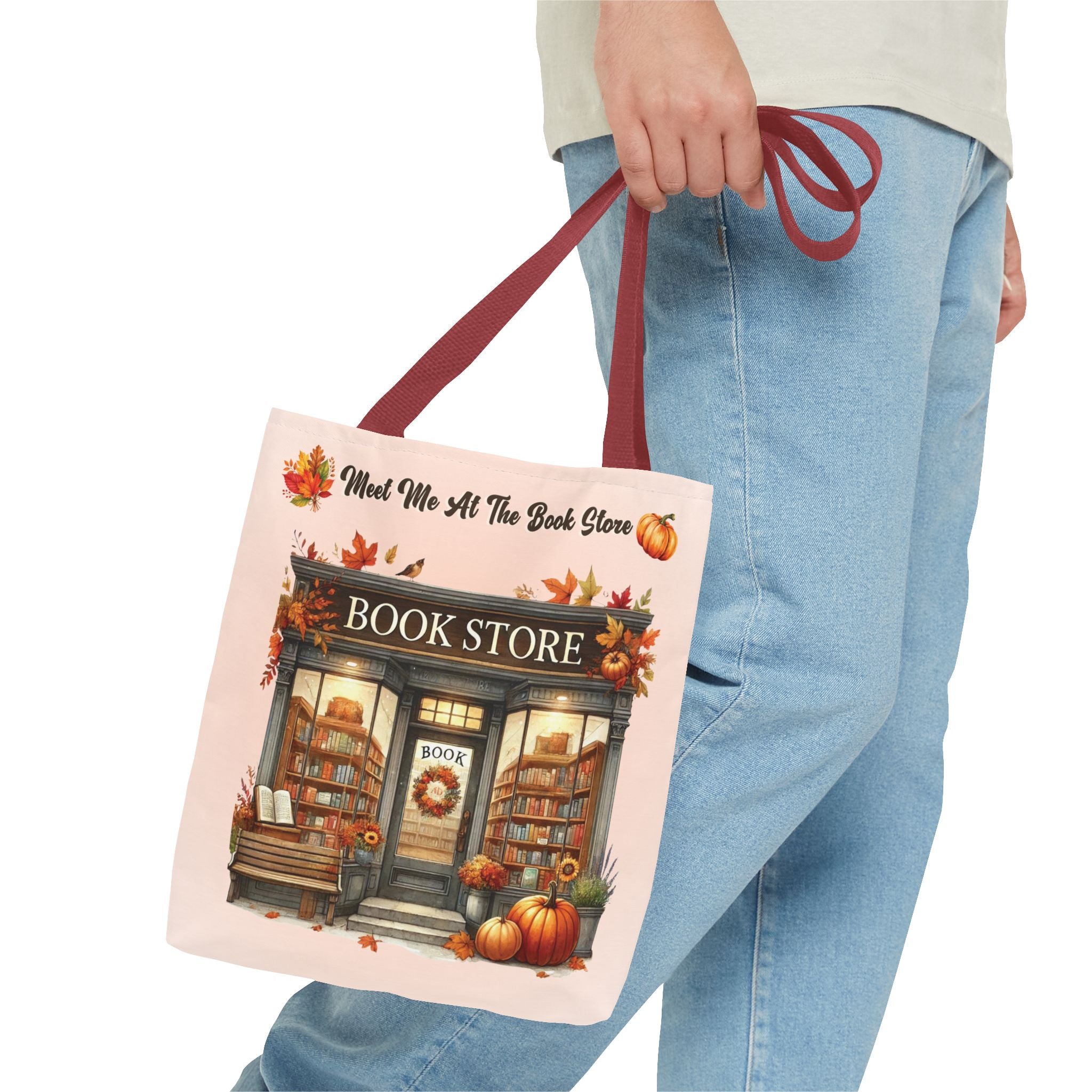 Meet Me at the Book Store Autumn Tote Bag - Image 26