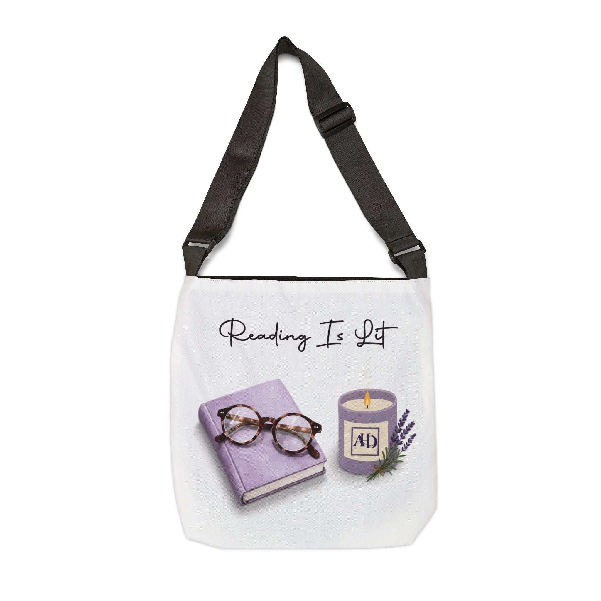 Reading Is Lit Adjustable Tote Bag - Image 3