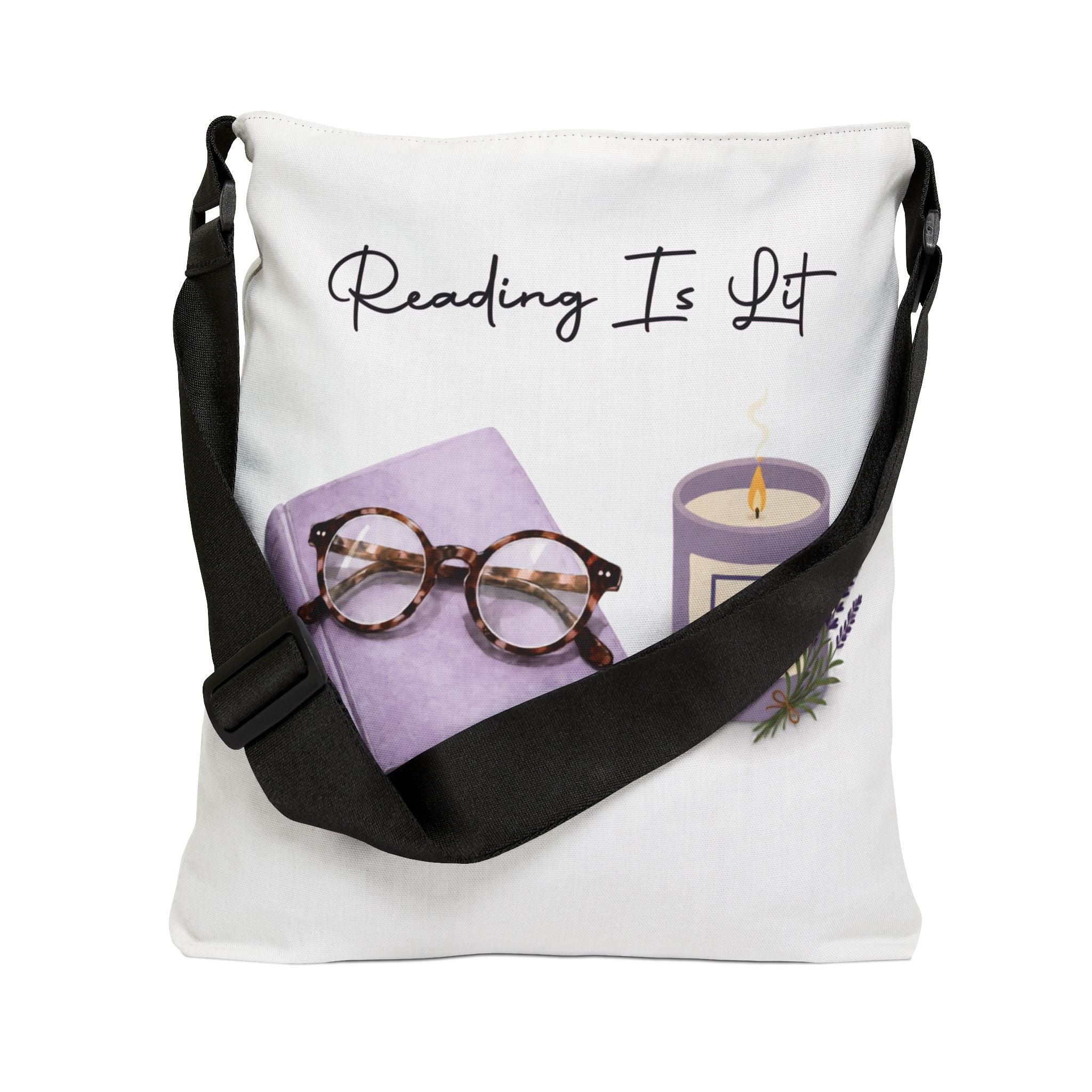 Reading Is Lit Adjustable Tote Bag - Image 7
