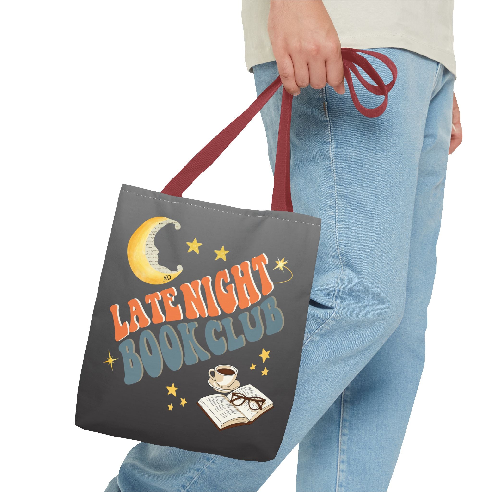 Late Night Book Club Polyester Tote Bag - Image 26