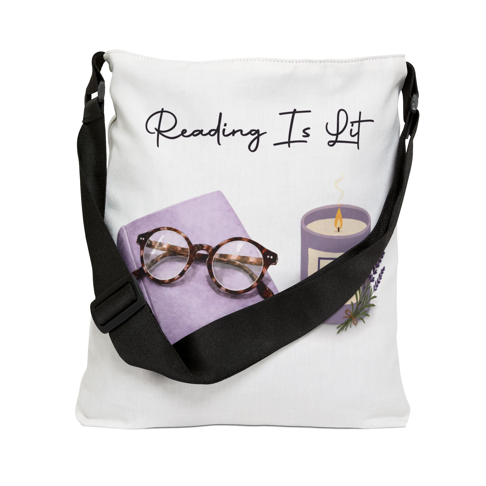 Reading Is Lit Adjustable Tote Bag - Image 4