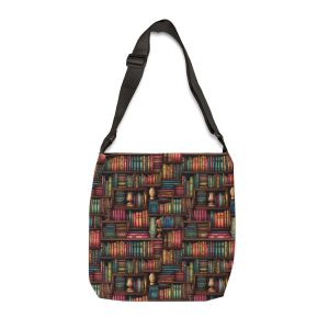 Vintage Bookshelf Adjustable Tote Bag