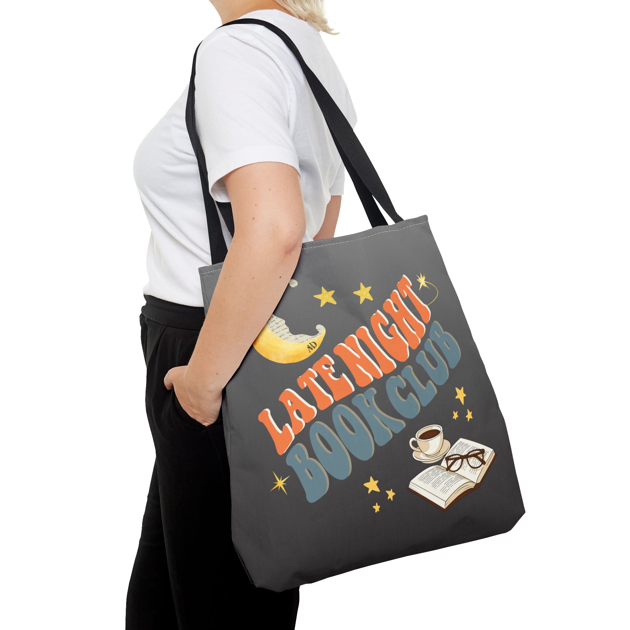 Late Night Book Club Polyester Tote Bag - Image 24