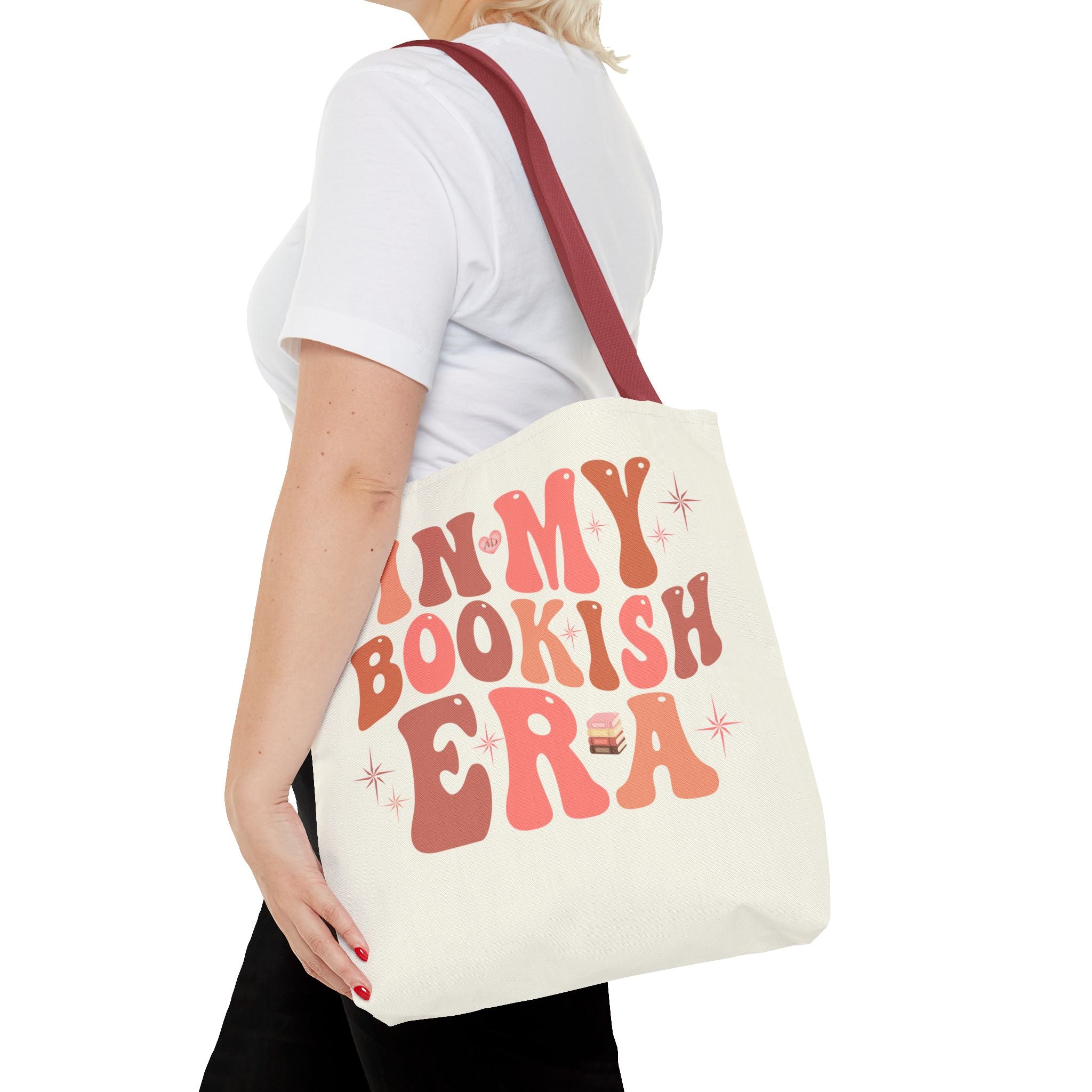 In My Bookish Era Retro Polyester Tote - Image 30