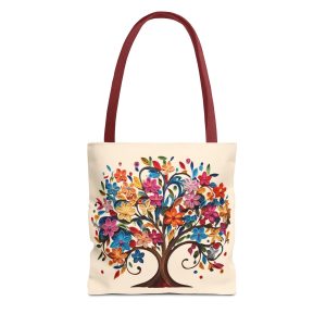 Alternative view of Colorful Floral Tree Polyester Tote Bag