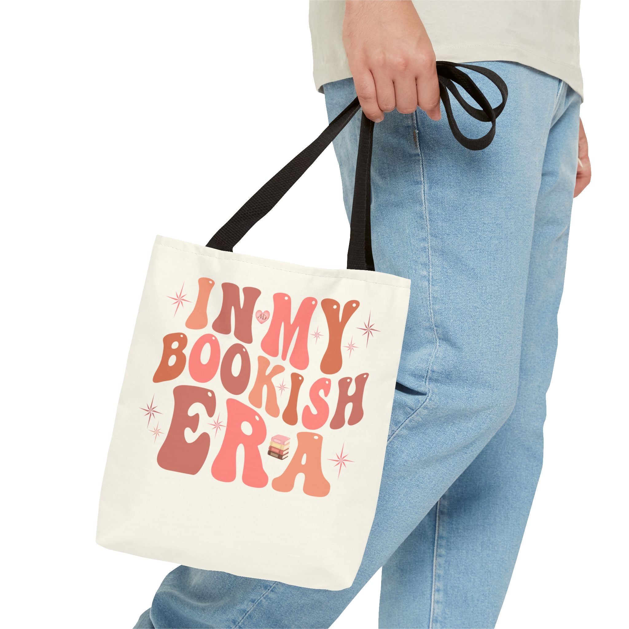 In My Bookish Era Retro Polyester Tote - Image 17