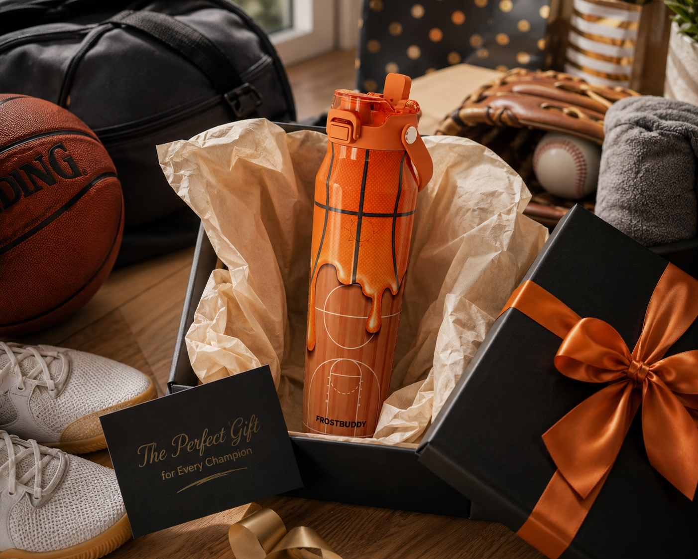 FrostBuddy Bottle Buddy 32oz - Basketball Drip - Image 4