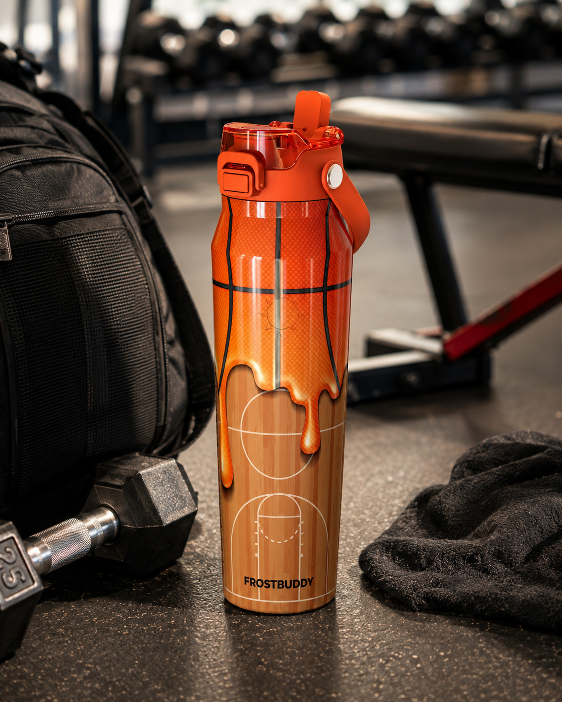 FrostBuddy Bottle Buddy 32oz - Basketball Drip