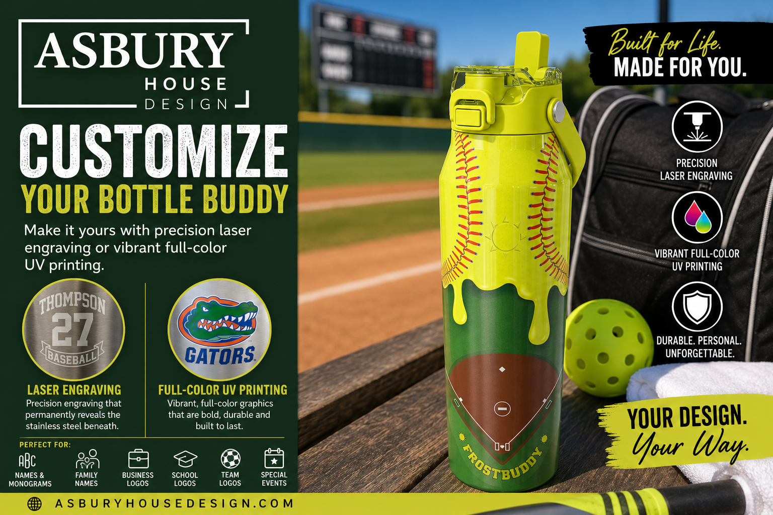 FrostBuddy Bottle Buddy 32oz - Softball Drip - Image 3