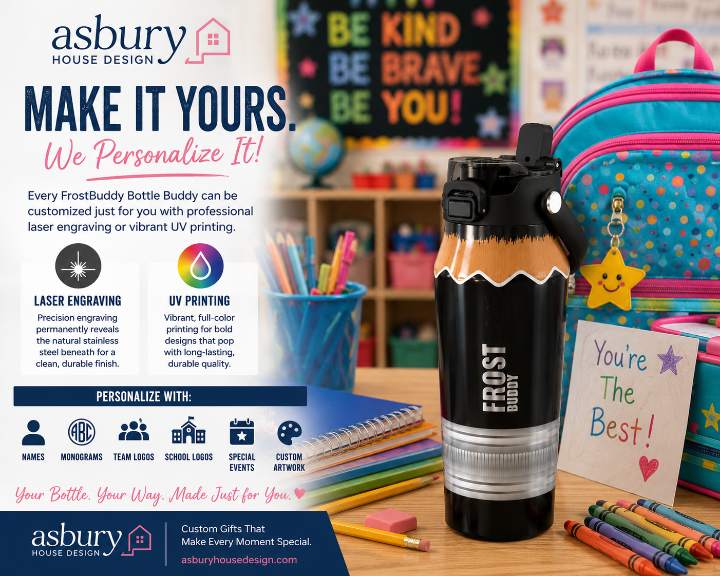 FrostBuddy Bottle Buddy 24oz - Black Pencil - Image 2