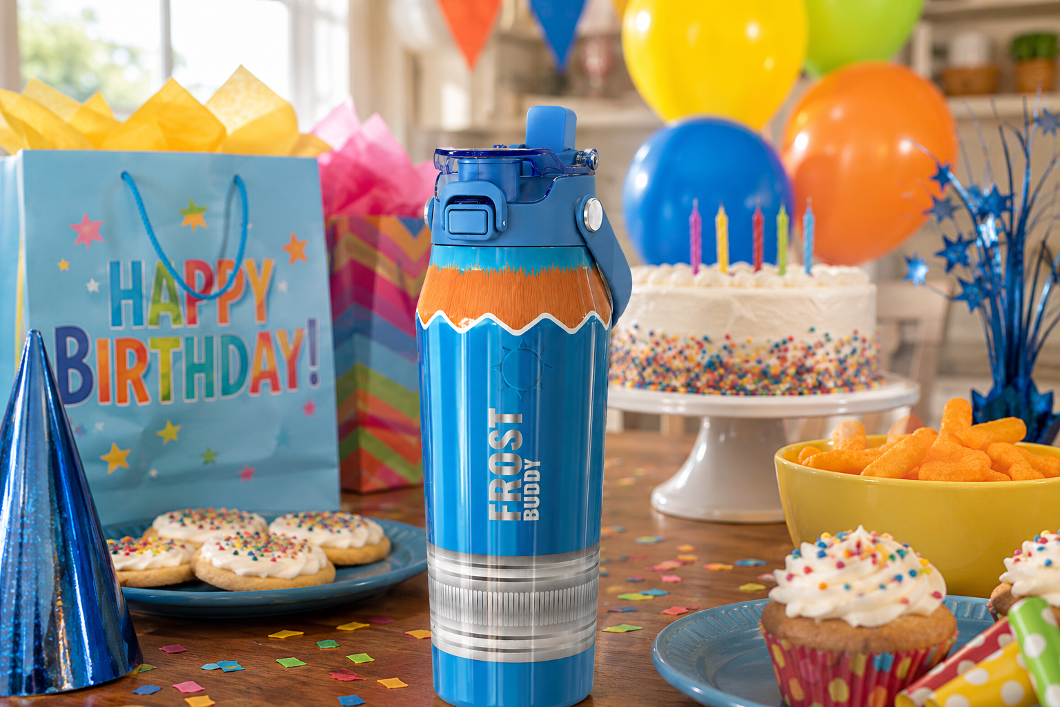 FrostBuddy Bottle Buddy 24oz - Blue Pencil - Image 4