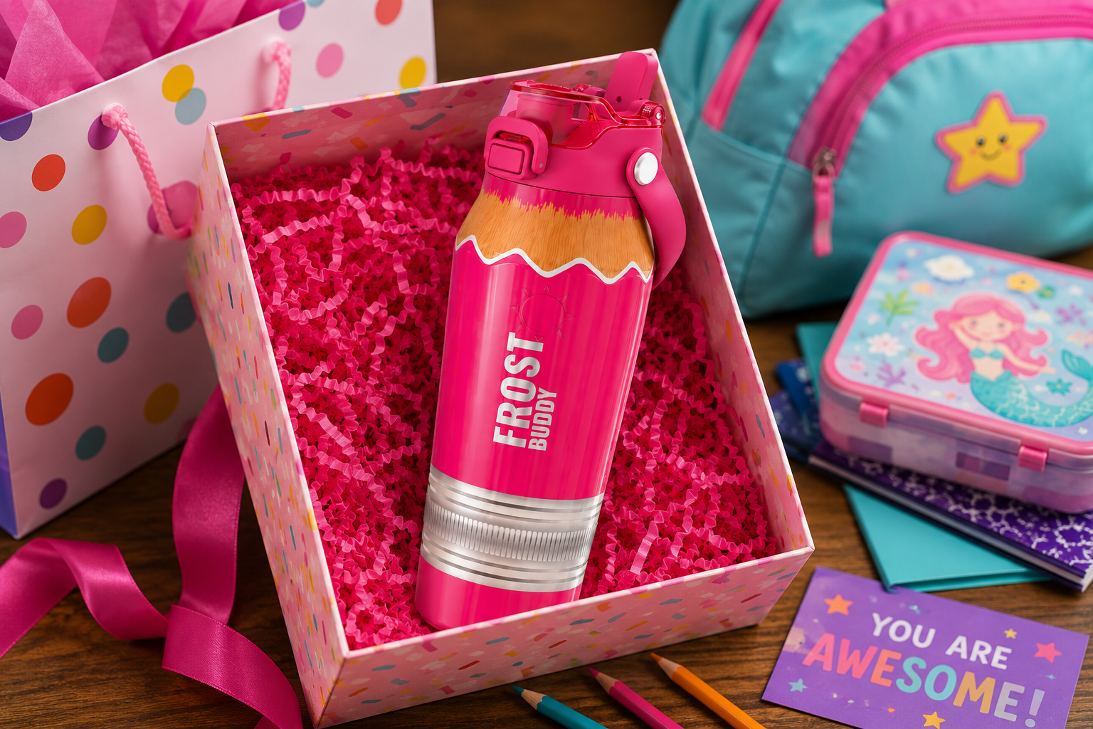 FrostBuddy Bottle Buddy 24oz - Pink Pencil - Image 2