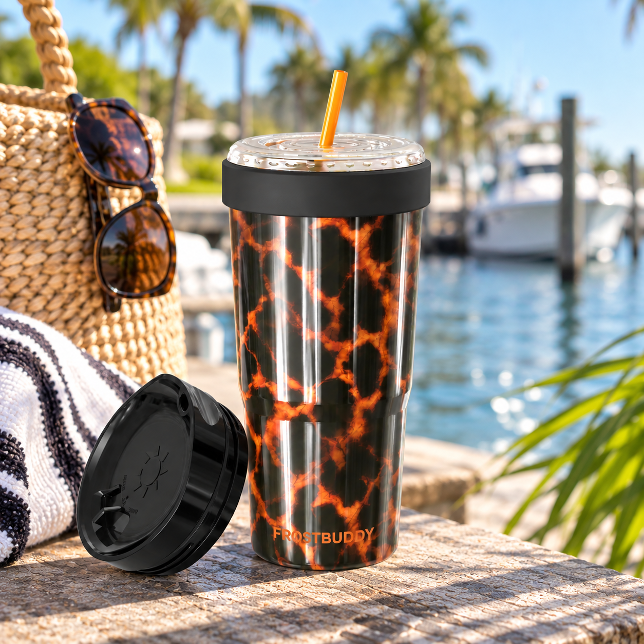 FrostBuddy To-Go Buddy 30oz - Amber Tortoise - Image 2