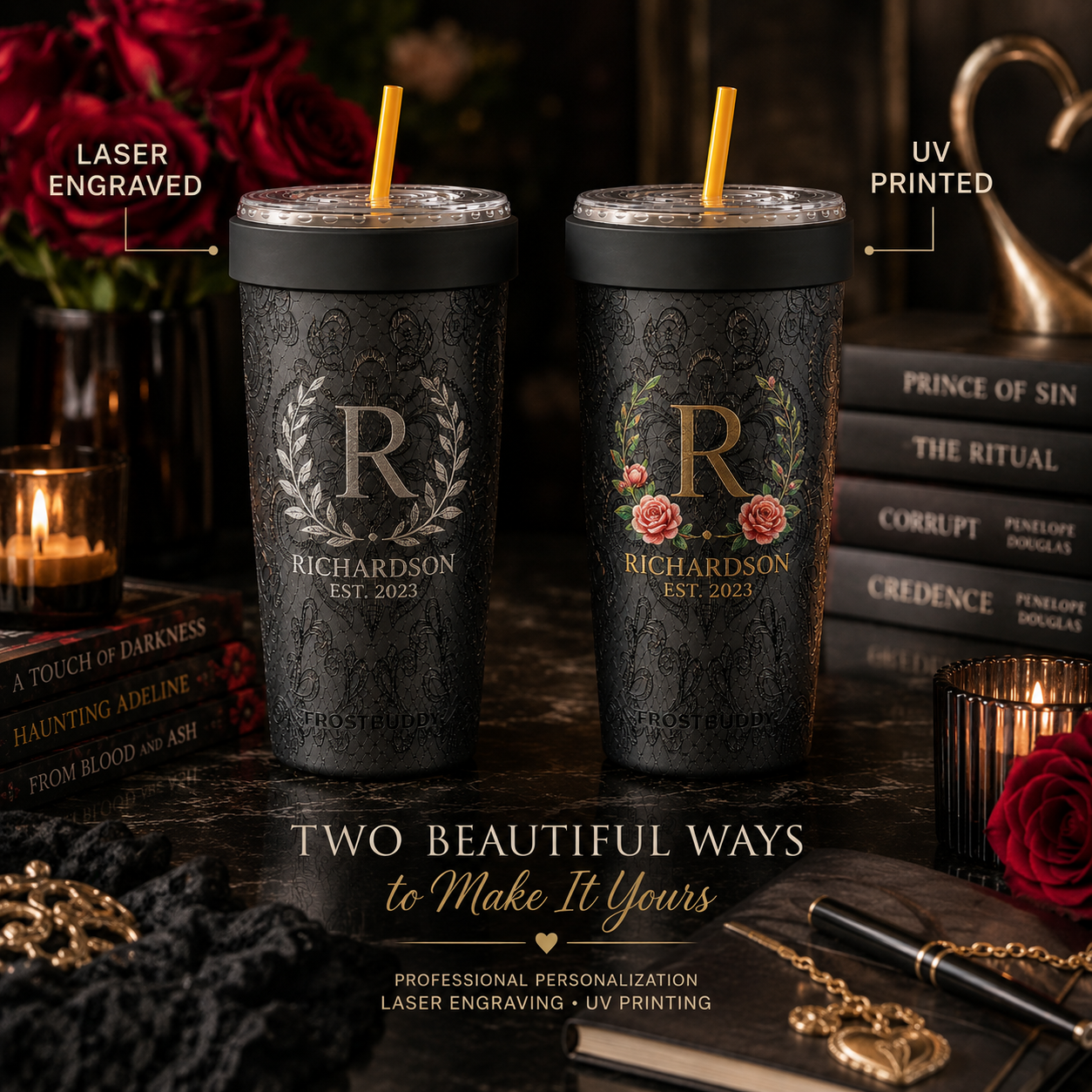 FrostBuddy To-Go Buddy 30oz - Black Lace - Image 3