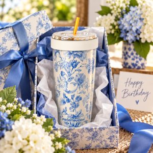 Alternative view of FrostBuddy To-Go Buddy 30oz - Blue Floral