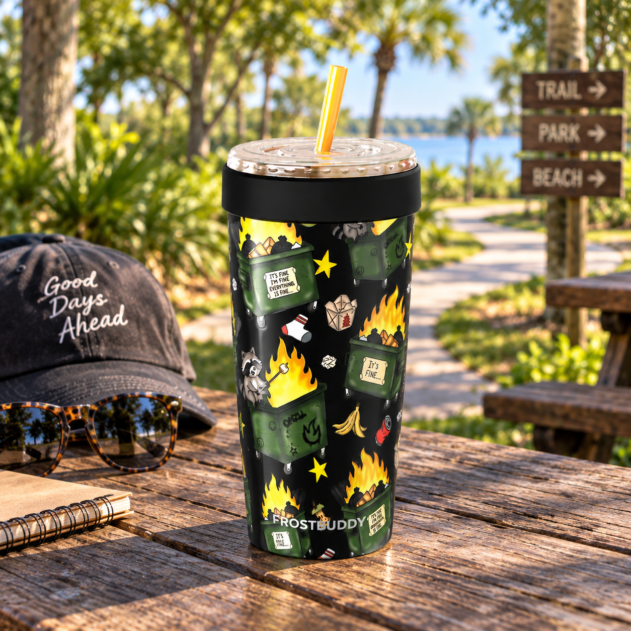 FrostBuddy To-Go Buddy 30oz - Dumpster Fire - Image 4
