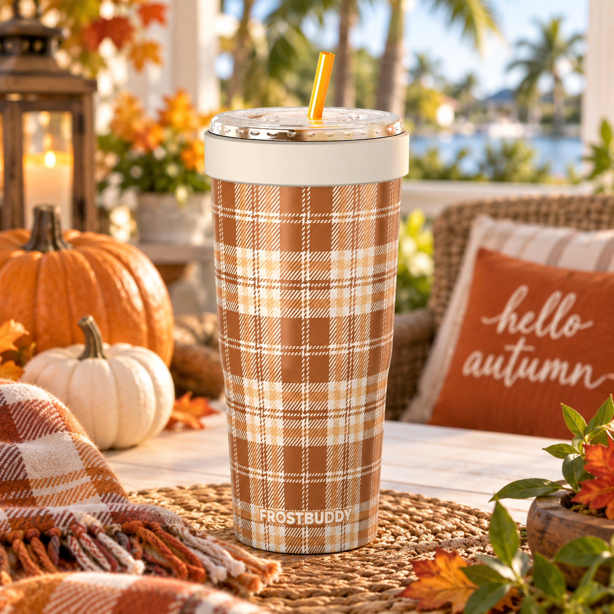 FrostBuddy To-Go Buddy 30oz - Pumpkin Patch Plaid - Image 4