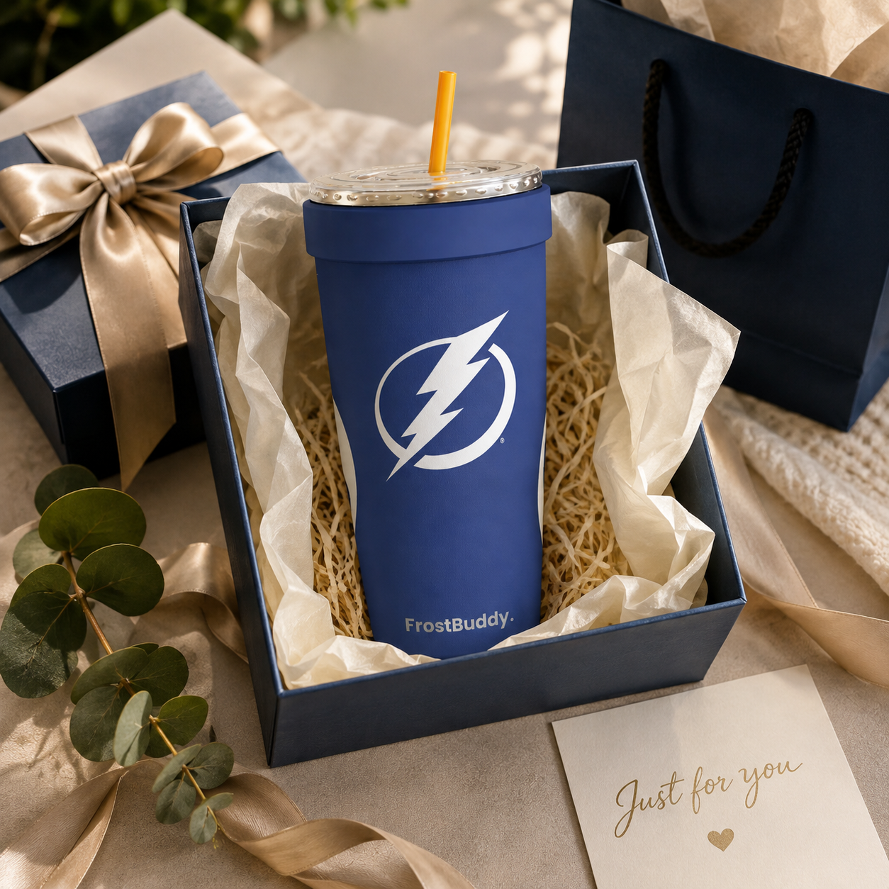 FrostBuddy To-Go Buddy 30oz - Tampa Lightning Blue - Image 3