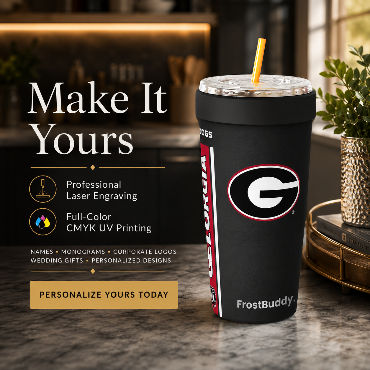 FrostBuddy To-Go Buddy 30oz - Georgia Bulldogs | Gameday - Image 2