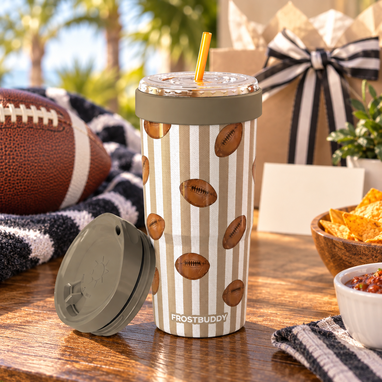 FrostBuddy To-Go Buddy 30oz - Vintage Football - Image 4