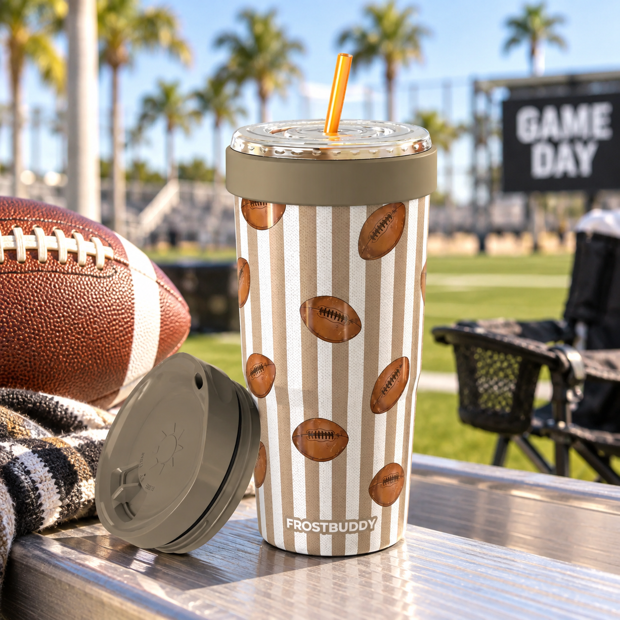 FrostBuddy To-Go Buddy 30oz - Vintage Football - Image 5