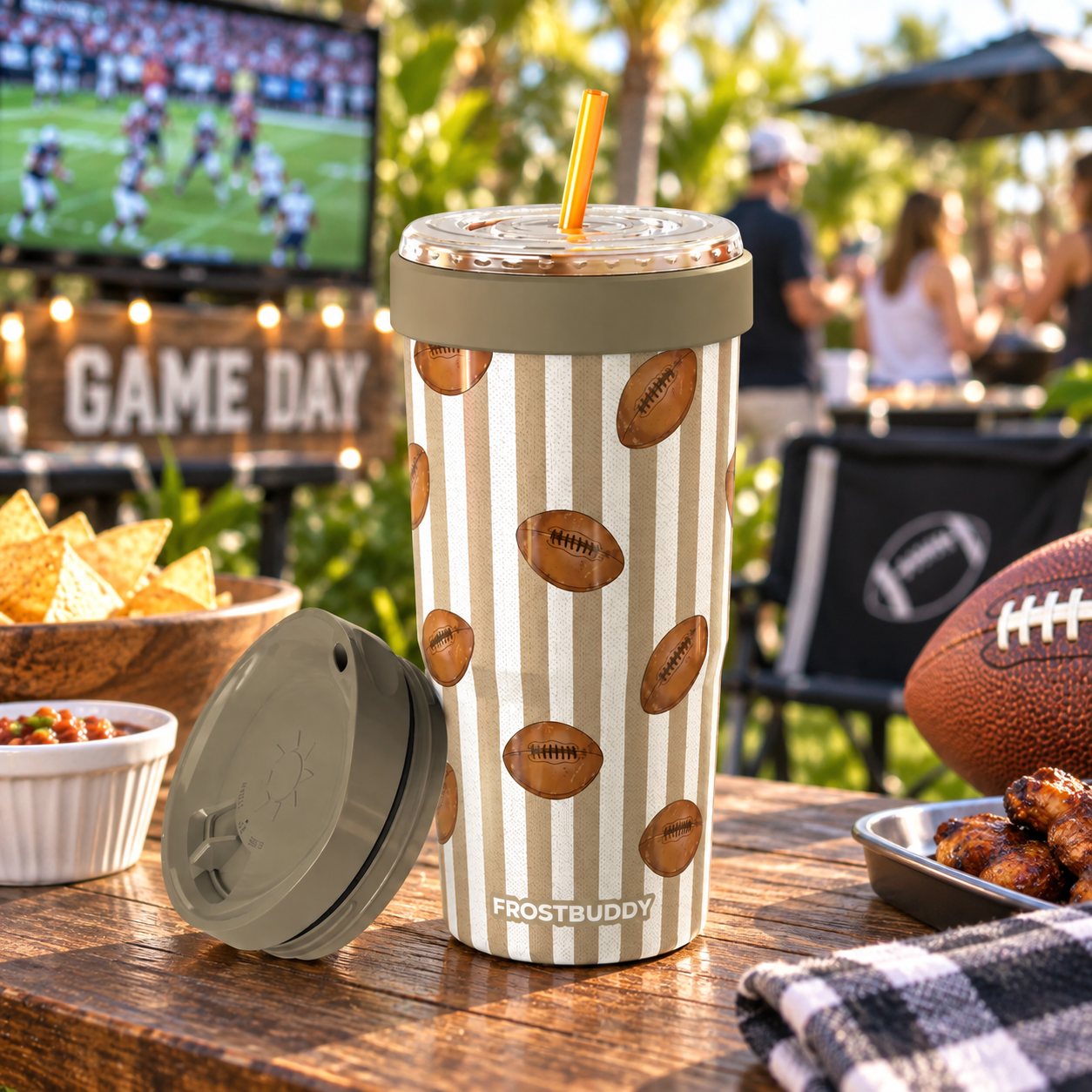 FrostBuddy To-Go Buddy 30oz - Vintage Football - Image 2