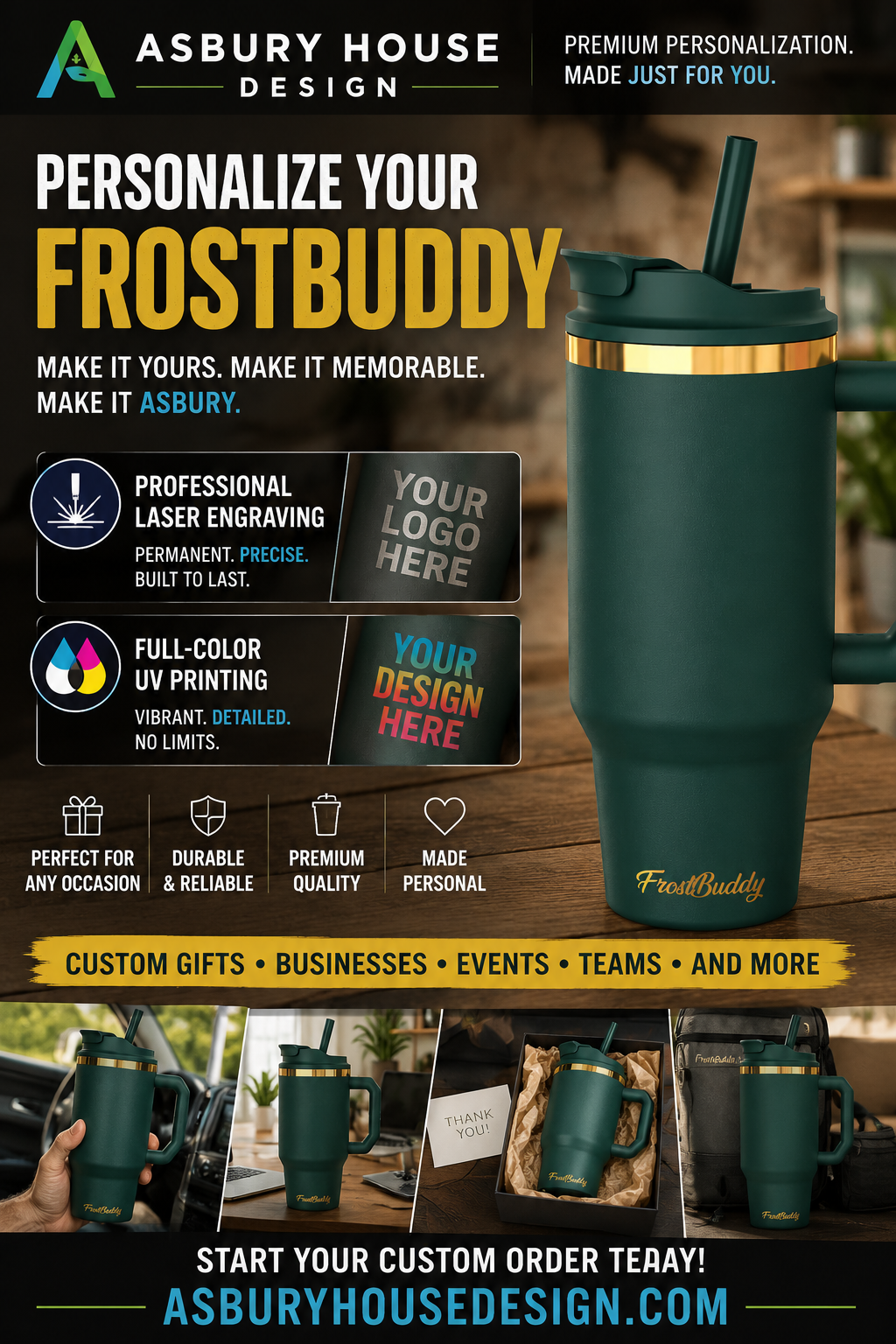 FrostBuddy Thicc Buddy 40oz - Emerald Elegance - Image 5