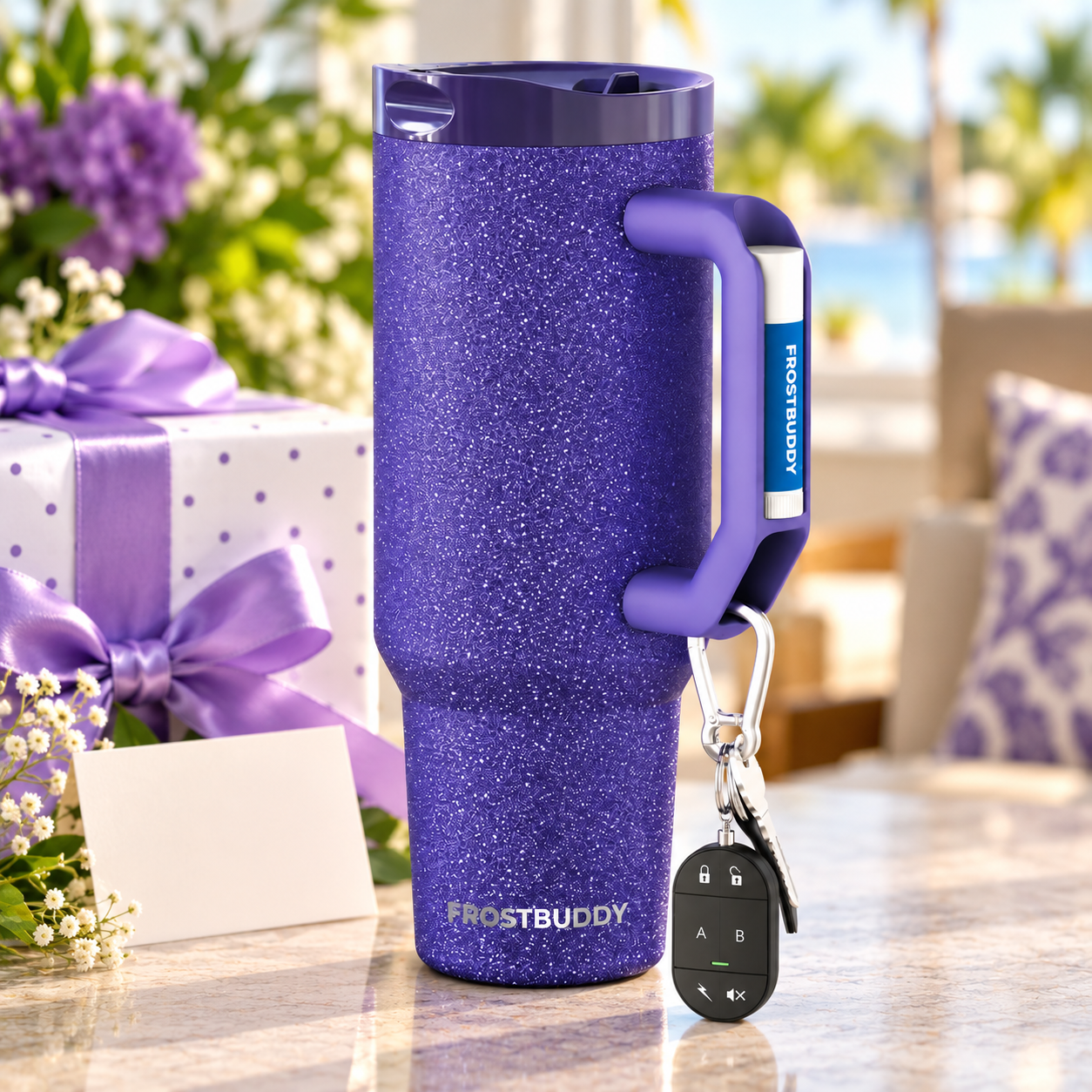 FrostBuddy Thicc Buddy 40oz - Purple Glitz - Image 2