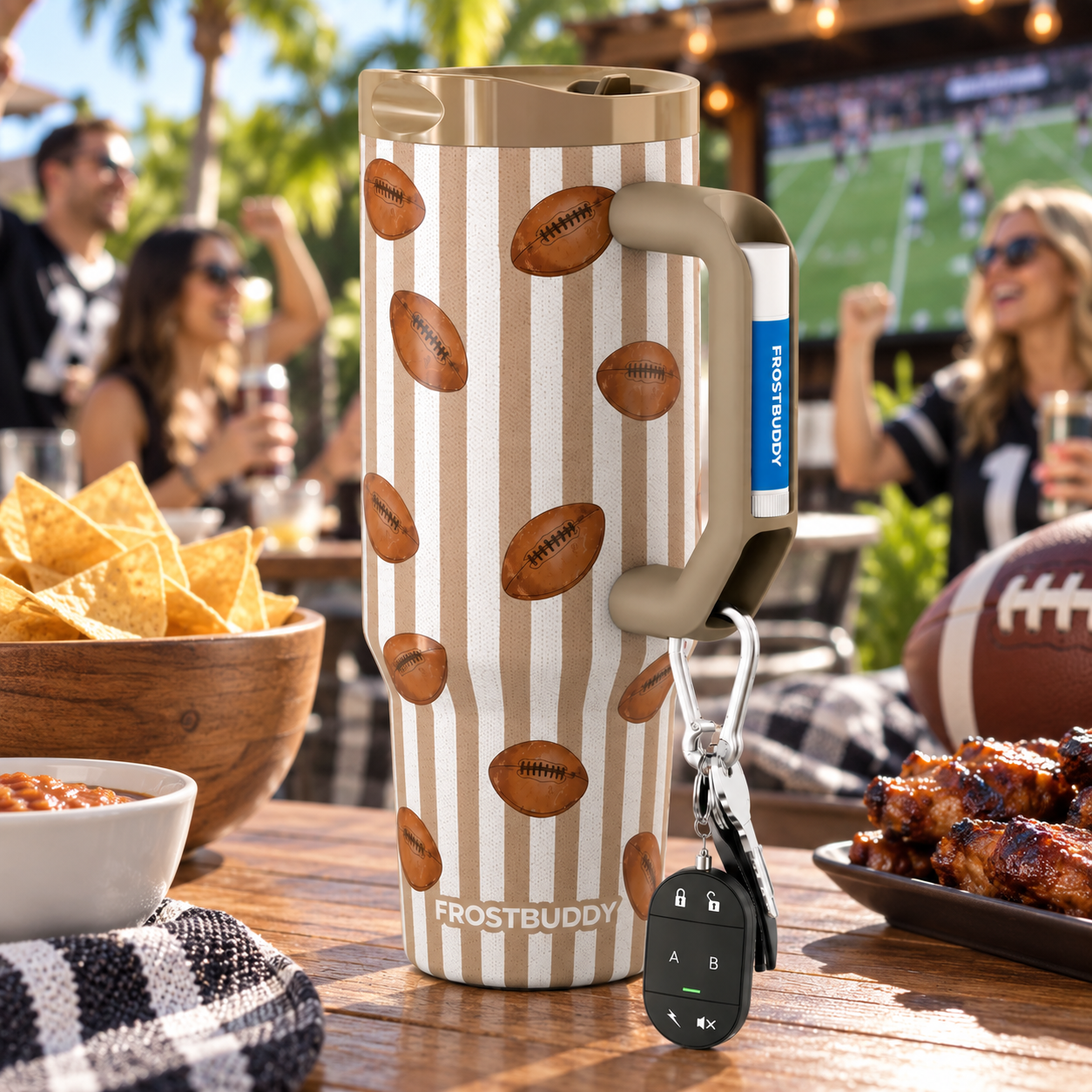 FrostBuddy Thicc Buddy 40oz - Vintage Football - Image 4